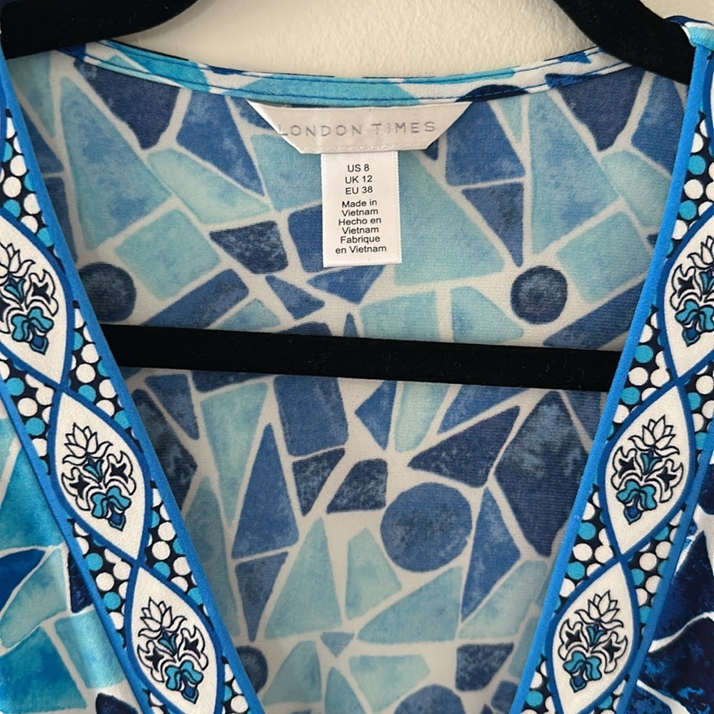 NWT London Times womens Casual Mini Romper Short Summer Style Faux Wrap Rompers - Picture 5 of 7